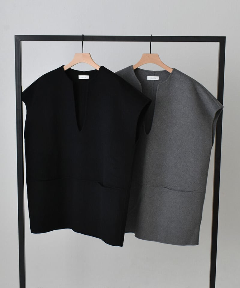 Wool Short Caftan Vest | cizatto