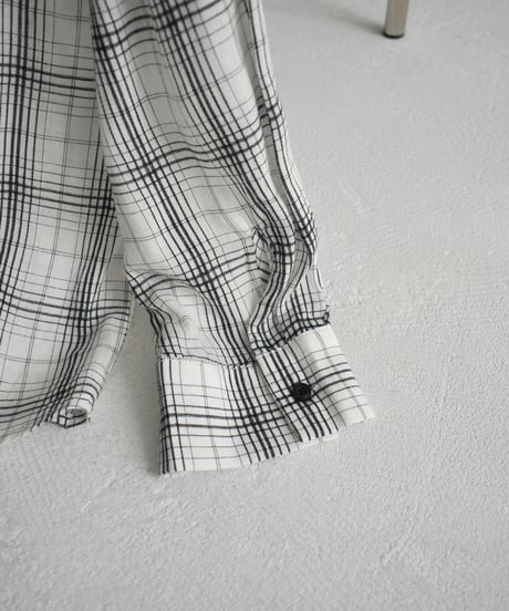 Sheer Loose Check Shirt t1911-457
