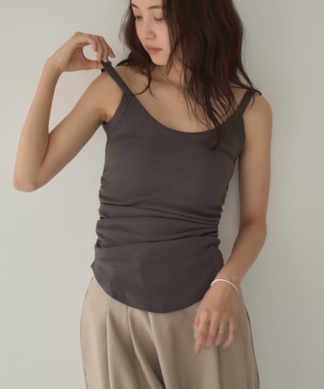Side Gather Camisole Tops t1911-390