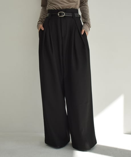 Highwaist Tuck Semiwide Pants bo2000-130