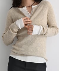 Henry Neck Knit Tops t1911-514