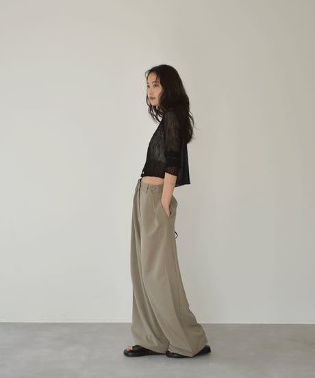 Deep Tuck Semiwide Pants bo2000-158
