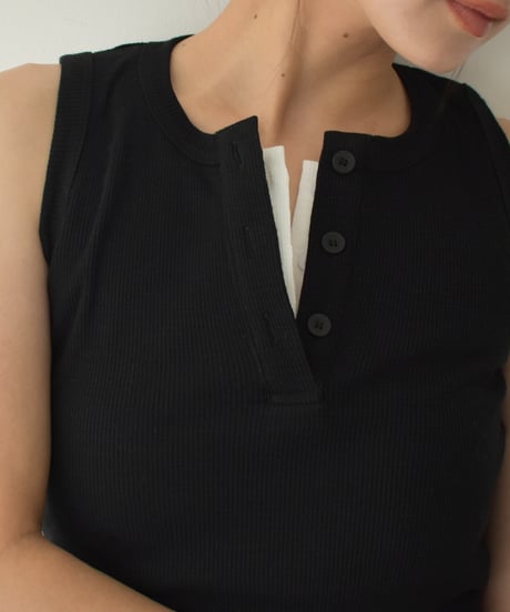Henry Neck Tank Top t1911-411