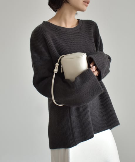 Crew Neck Ribknit Pullover t1911-488