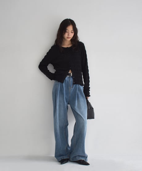Shirring Knit Cardigan t1911-463