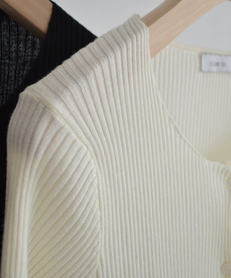 Half Sleeve Rib Knit Cardigan t1911-397
