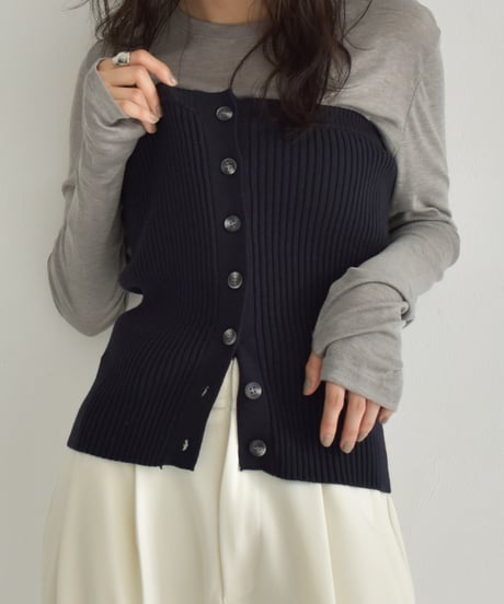 Rib Knit Baretop t1911-375
