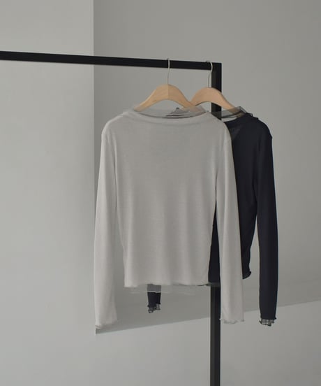 Tulle Layered Rib Tops t1911-438