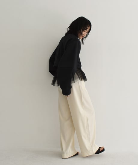 Tulle Hem Sweat Pullover t1911-255