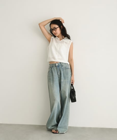 Sheer Nosleeve Knit t1911-416