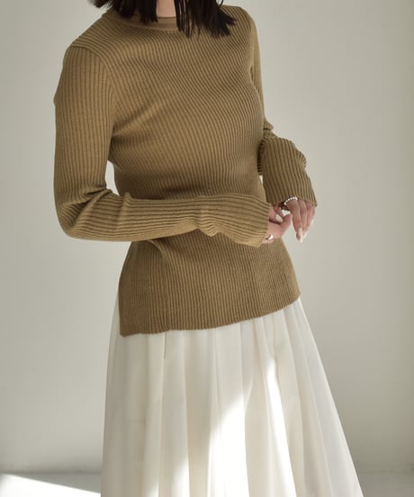 Back Design Rib Knit Tops t1911-177