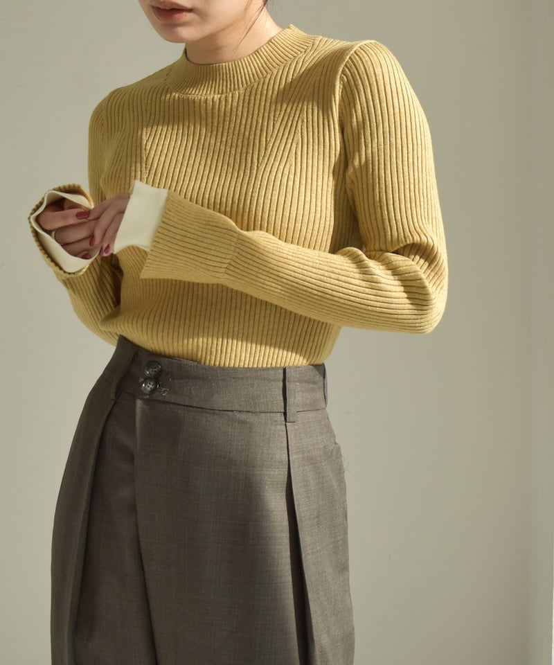 Double Cuff Knit Tops | cizatto