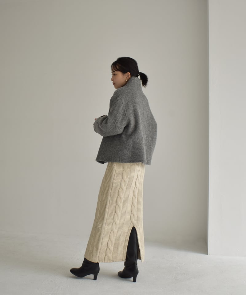 cizatto ウールコート Stole Wool Long Coat c1911-22 | cizatto