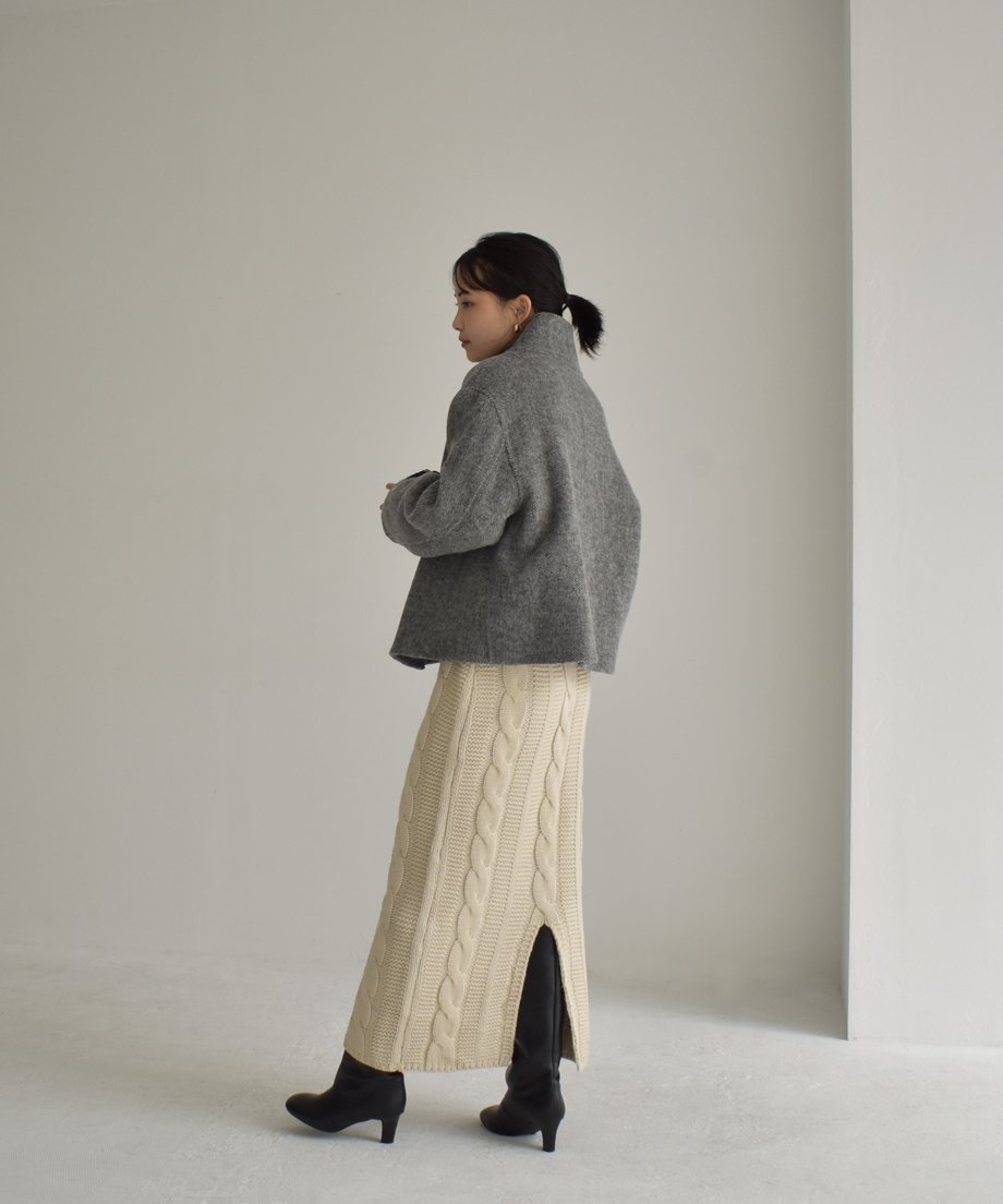 Wool Stand Collar Short Coat ⅽ1911-38 | cizatto Wool Stand Collar Short Coat ⅽ1911-38 | cizatto