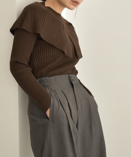 Cape Collar Knit Tops t1911-226