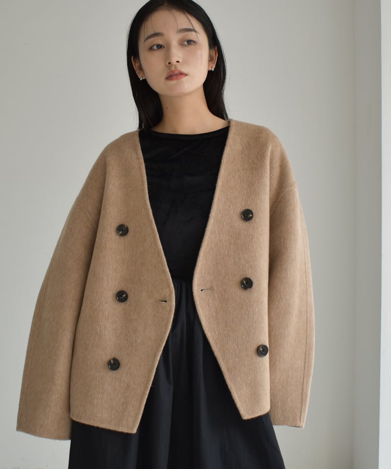 Wool Rever Short Coat t1911-309 | cizatto Wool Rever Short Coat t1911-309 | cizatto