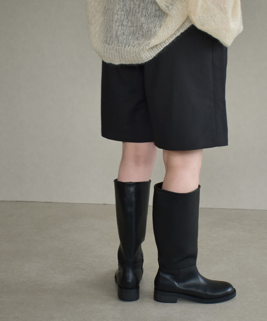 ☺︎chie☺︎　　　　牛革　ロングブーツ 楽天市場】SHISEI シセイ 24018C ロングブーツ CHISEL KNEE BOOTS