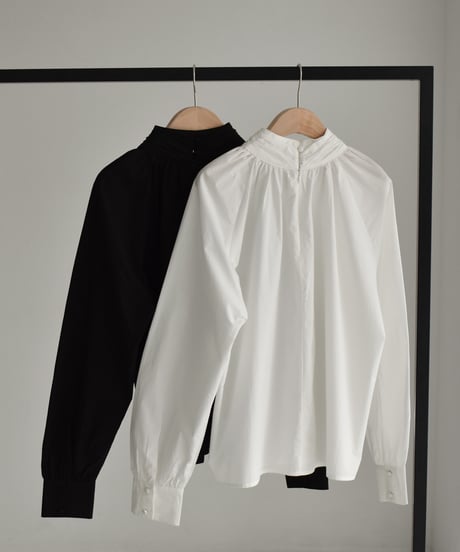 Tuck Stand Collar Blouse t1911-263