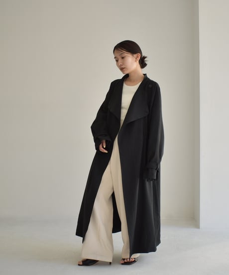 Drawstring Spring Long Coat c1911-46