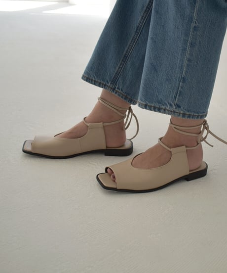 Square Toe Laceup Sandal s1912-35
