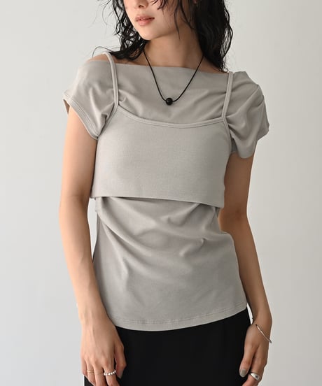 Asymmetry Gather Tops t1911-537