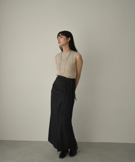 Gather Ribbon Skirt bo2000-59