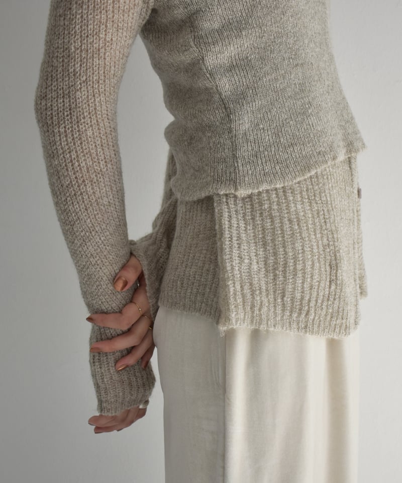 2piece Sheer Knit Cardigan t1911-344 | cizatto