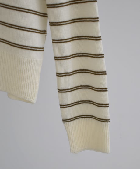 Key Neck Border Knit Cardigan t1911-515