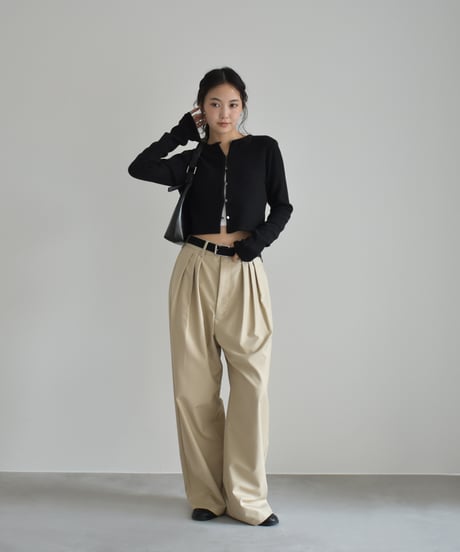 Three Tuck Wide Pants bo2000-181