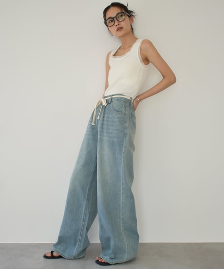 String Belt Denim Pants bo2000-157