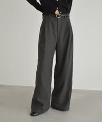 Wool Tuck Wide Pants bo2000-183