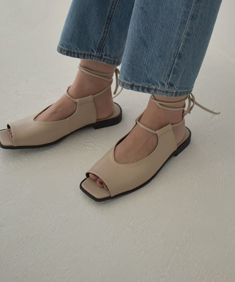 Square Toe Laceup Sandal s1912-35