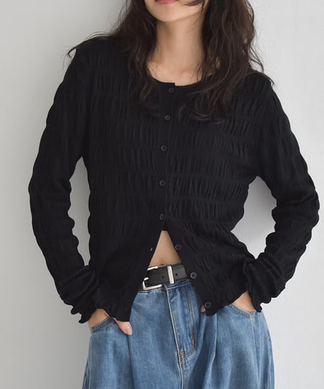 Shirring Knit Cardigan t1911-463