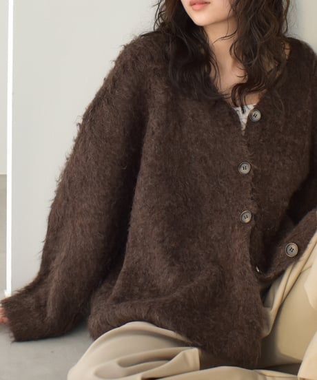 Shaggy Loose Knit Cardigan t1911-473
