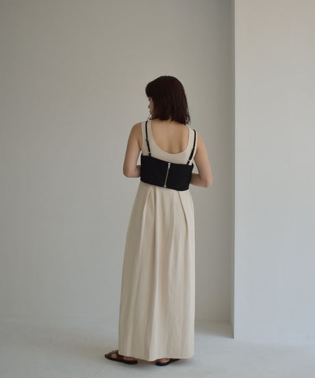 Waist Tuck 2way Nosleeve Oenpiece op-0202009504