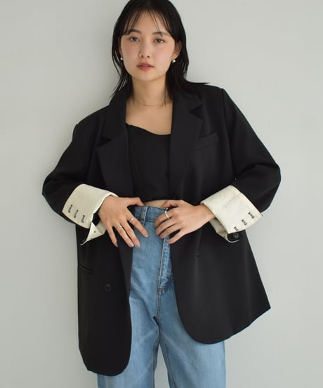 Loose Double Breasted Jacket t1911-254