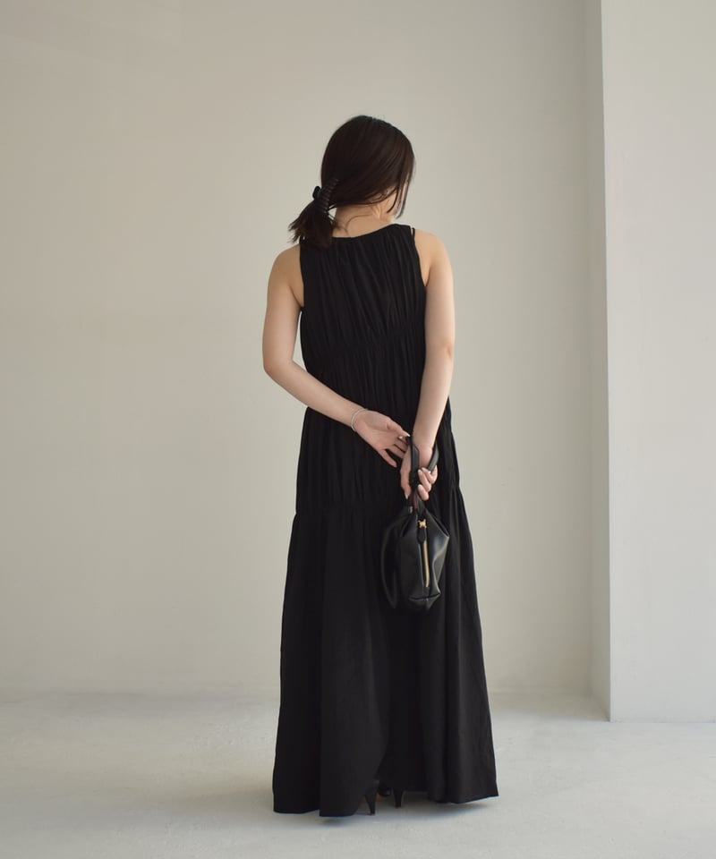 Gather Nosleeve Long op-Onepiece 0202009537 | c Gather Nosleeve Long op-Onepiece 0202009537 | c
