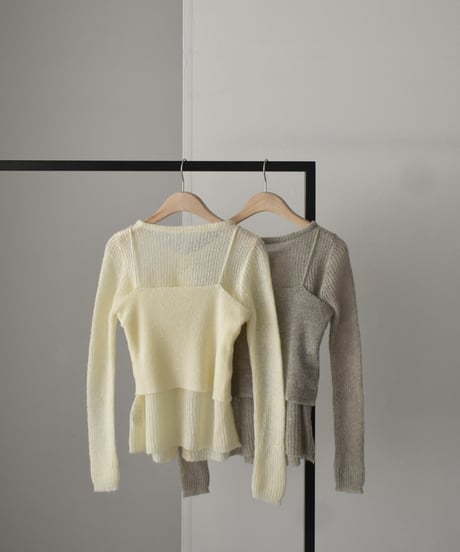 2piece Sheer Knit Cardigan t1911-344