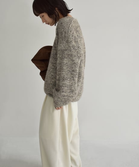 Melange Vneck Loose Knit t1911-485