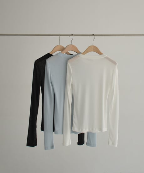 Long sleeve Sheer Tops t1911-444