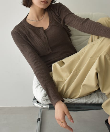 Rib Layered Knit Set t1911-434