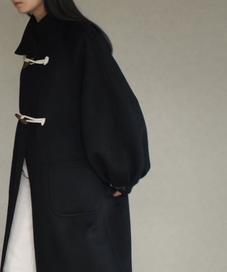Volume Sleeve Duffel Coat (Black)