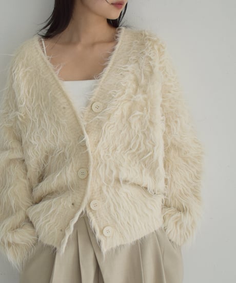 Hairy Shaggy Knit Cardigan t1911-314