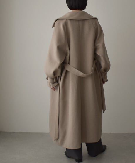 Wool Blend Trench Coat（Mocha beige）c1911-28