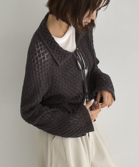 Crochet Knit Cardigan Tops t1911-439