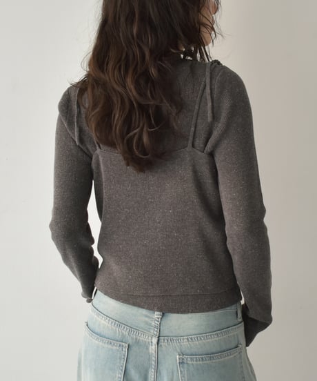 Linen Blend Camisole Set Cardigan t1911-433