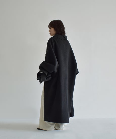 Dolman Sleeve Wool Coat（Charcoal） c1911-64