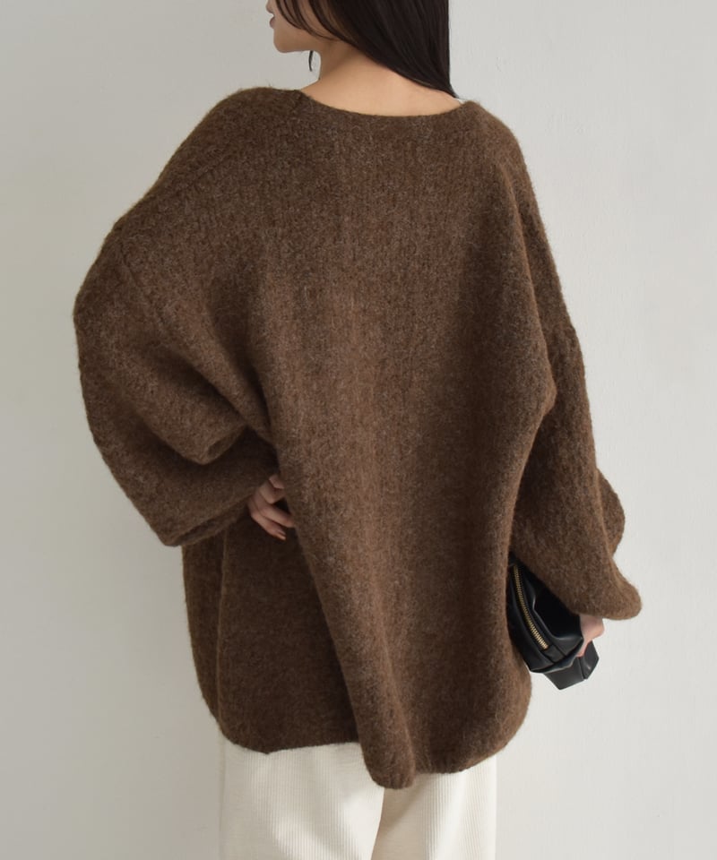 Volume Sleeve Knit Cardigan t1911-339 | cizatto