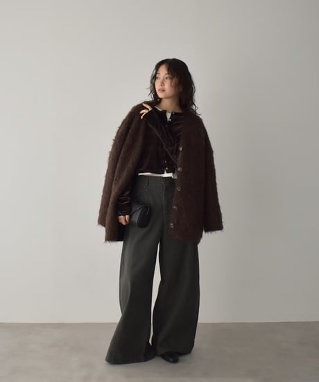 Shaggy Loose Knit Cardigan t1911-473