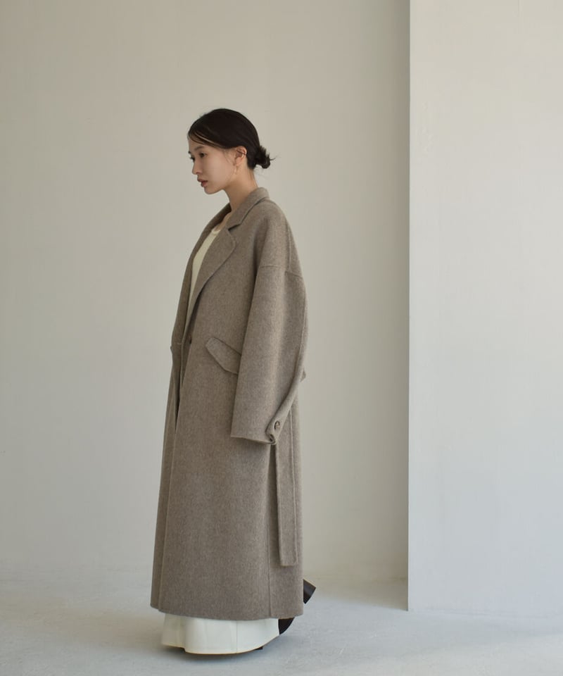 Cocoon wool coat long cheap